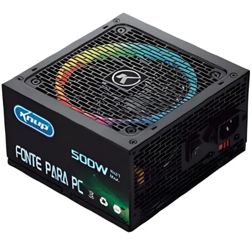 Fonte Atx 550w Real Gamer Pc Cooler 12cm RGB KP-CB206