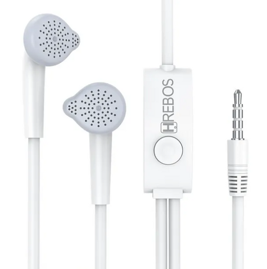 Fone de Ouvido P2 Hrebos Com Fio Branco HS-59