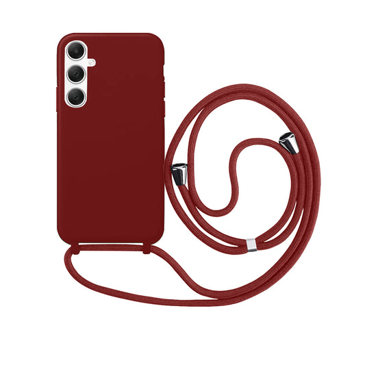 Capa com Alça Ajustável para Samsung A - Vermelho Dark