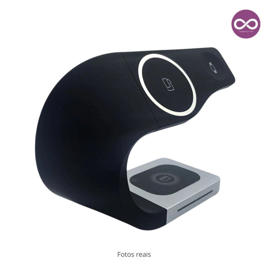 Carregador Moderno Indução sem fio 4 em 1 MagSafe para iPhone, AirPods e Apple Watch