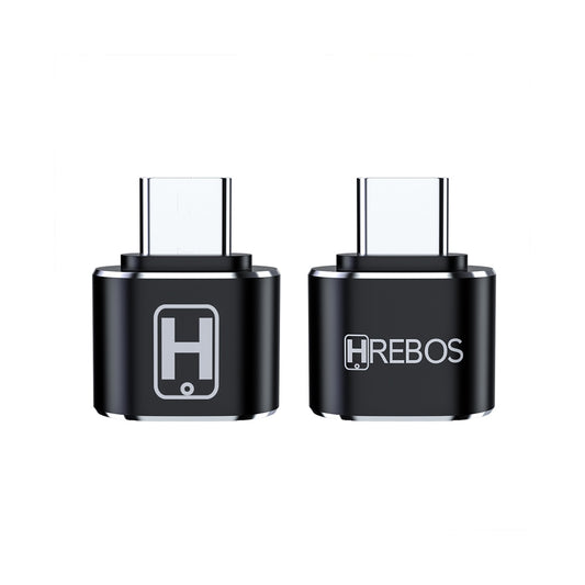 Adaptador OTG Tipo C Macho Para USB 2.0 Fêmea Hrebos HS-337