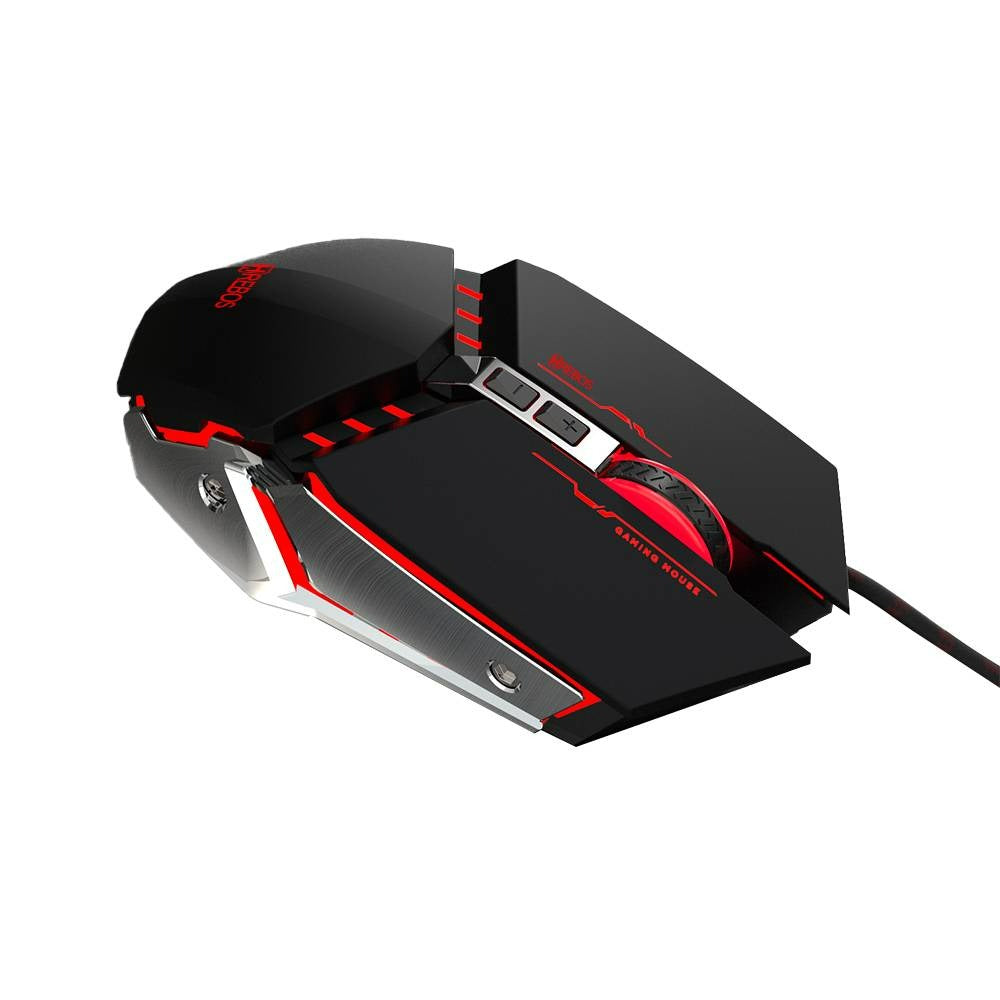 Mouse Gamer Com Fio USB 7 Botões LED RGB Hrebos HS-311