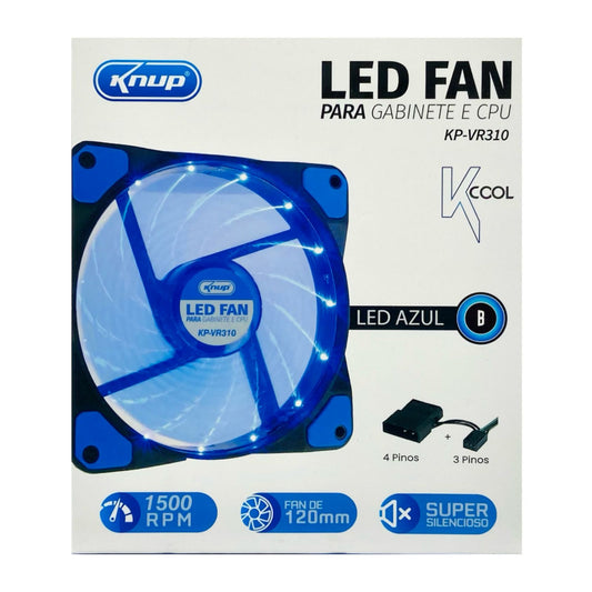 Fan Knup Para Gabinete e CPU Com LED VR310