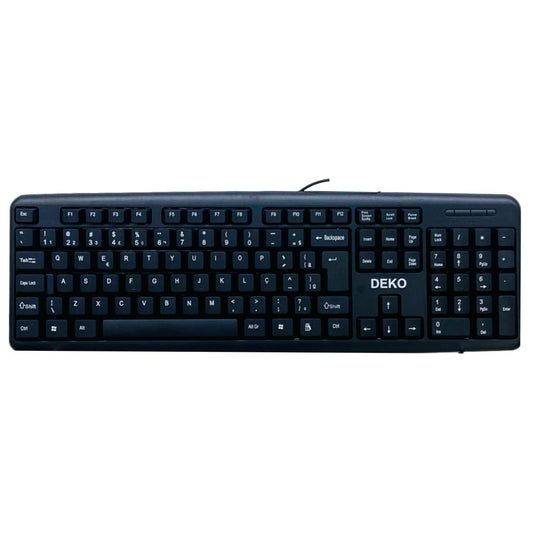 Teclado Deko Multimídia USB PC e Notebook Padrão ABNT RL-K01