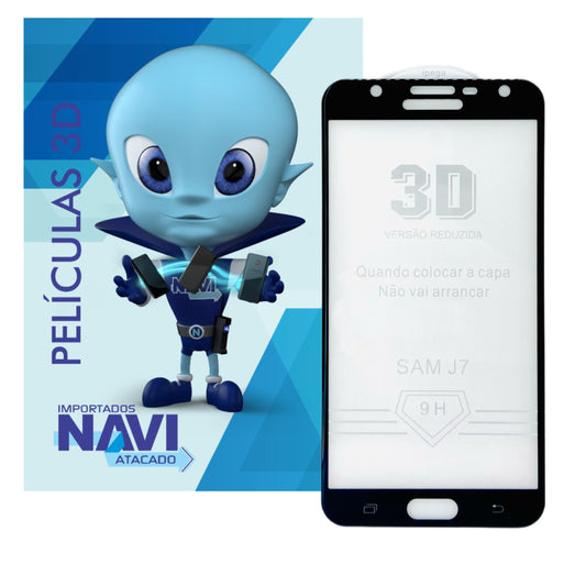 Película De Vidro 3D Para Samsung J7 Preta