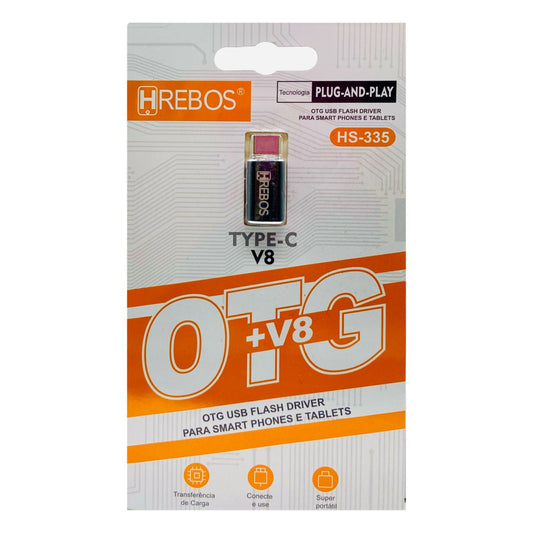 Adaptador HrebosTipo C Para Micro USB V8 HS-335
