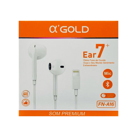 Fone AlphaGold Para Lightning Com Microfone FN-A16