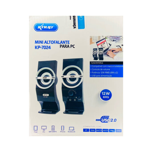 Mini Caixa de Som Knup PC e Notebook KP-7024