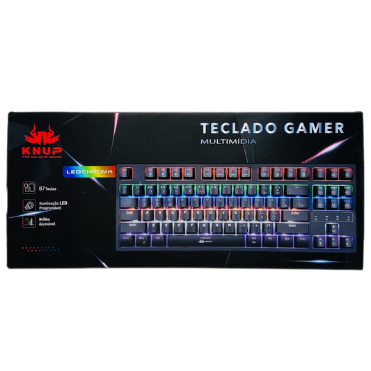 Teclado Multimídia Gamer Knup Com Fio Computador e Notebook TE-107