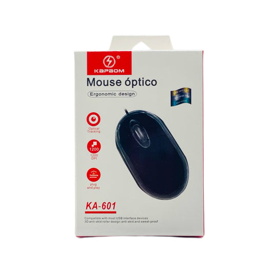 Mouse Kapbom Com Fio USB Preto KA-601