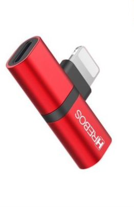 Adaptador Hrebos Para Fone Lightning e Carregamento HS-34