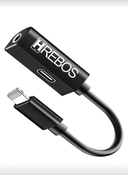 Adaptador Para Lightning Hrebos Para Fone P3 e Carregamento HS-309