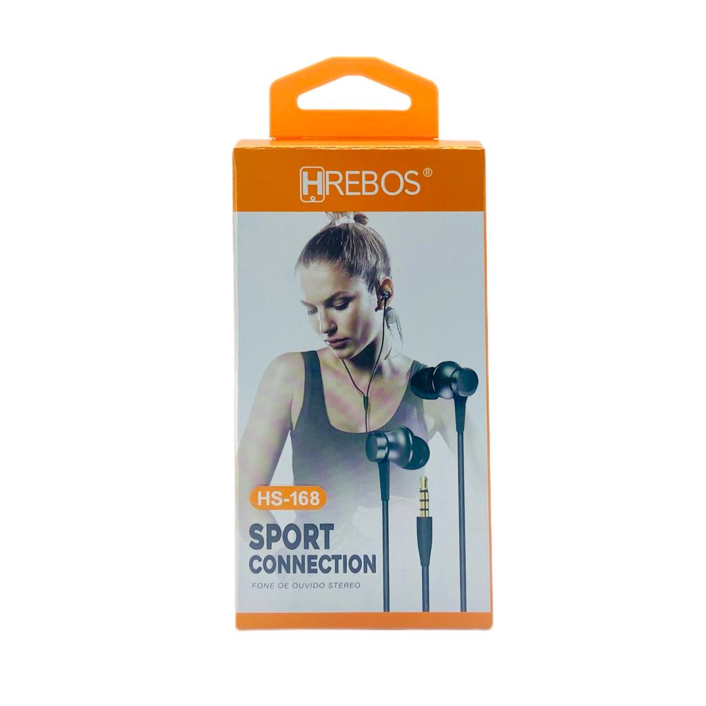Fone de Ouvido Estéreo Com Fio HRebos HS-168
