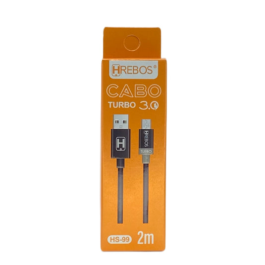 Cabo Hrebos Micro USB V8 2 Metros HS-99