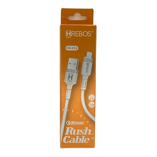 Cabo Hrebos Micro USB V8 1 Metro Rush HS-235