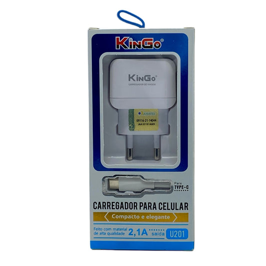 Carregador Completo Kingo Tipo C 2.1A U201
