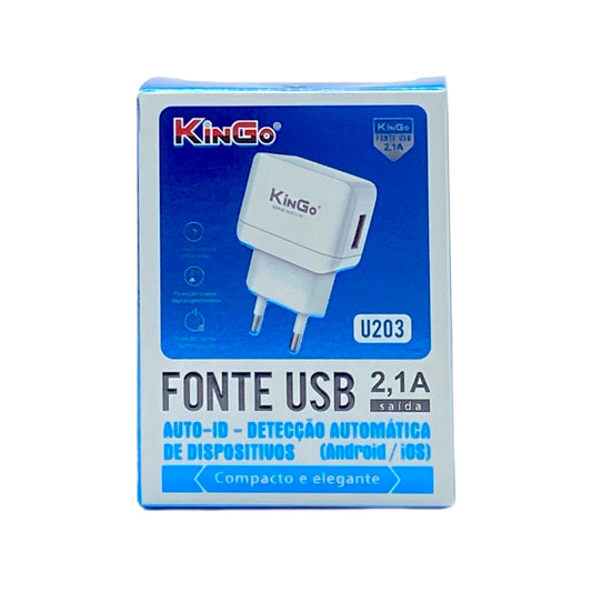 Fonte Carregador Celular Kingo 2.1A U203