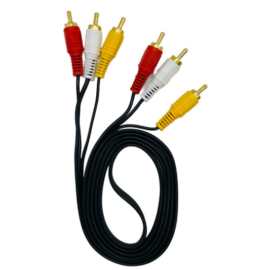 Cabo Áudio e Vídeo DVD 3RCA x 3RCA Altomex 1.5 Metros