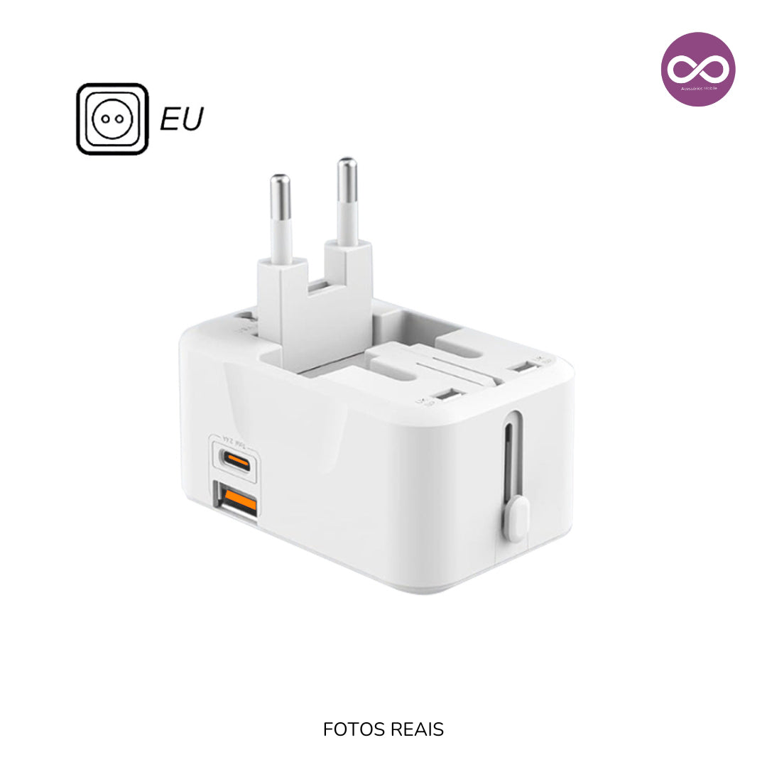 Adaptador Universal Premium Tipo-C e USB Turbo 20W