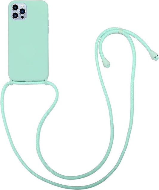 Capa com Alça para iPhone - Verde Menta