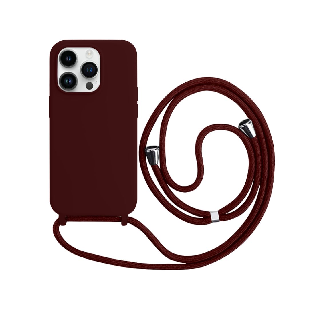 Capa com Alça para iPhone  - Vermelho Dark