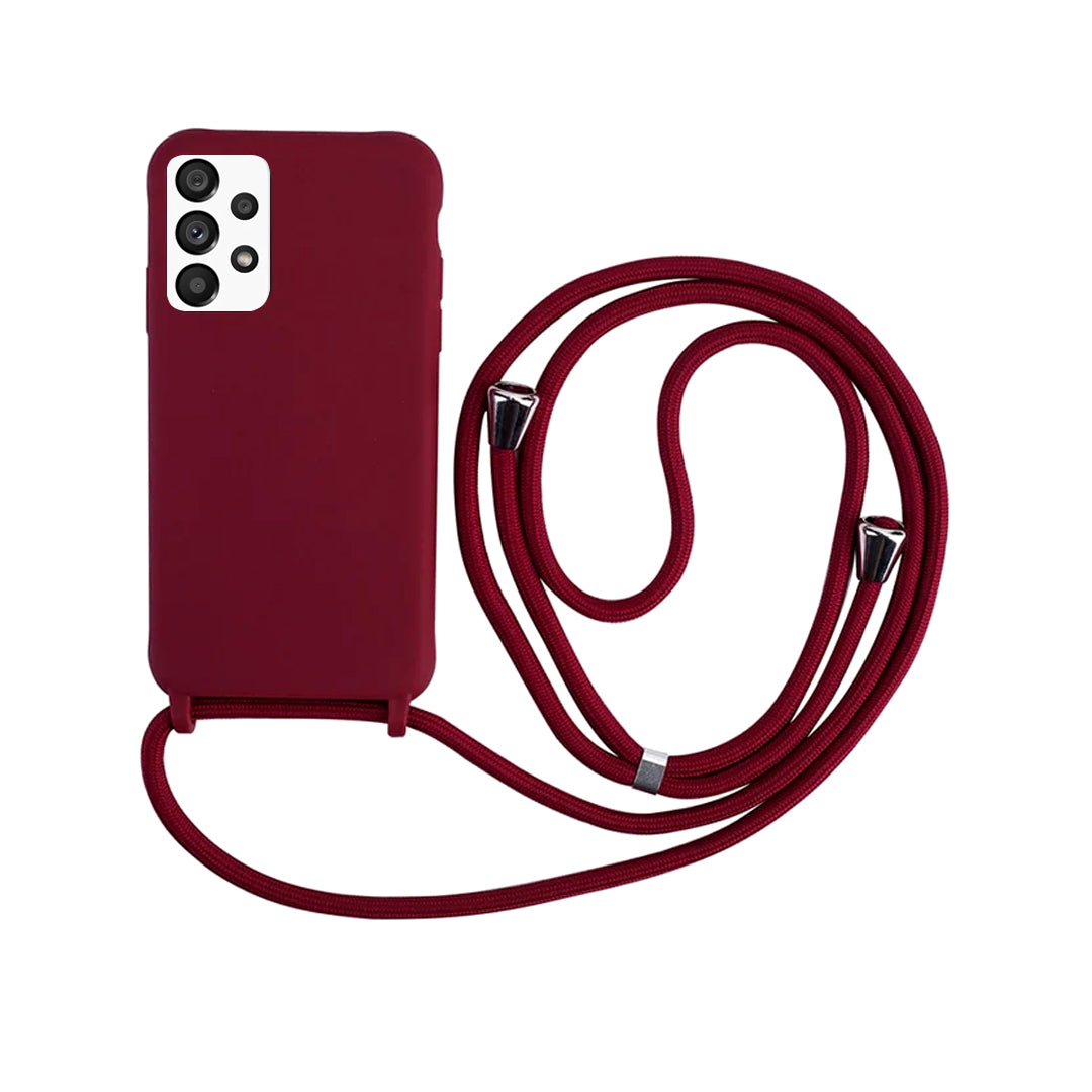 Capa com Alça Ajustável para Samsung A - Vermelho Dark