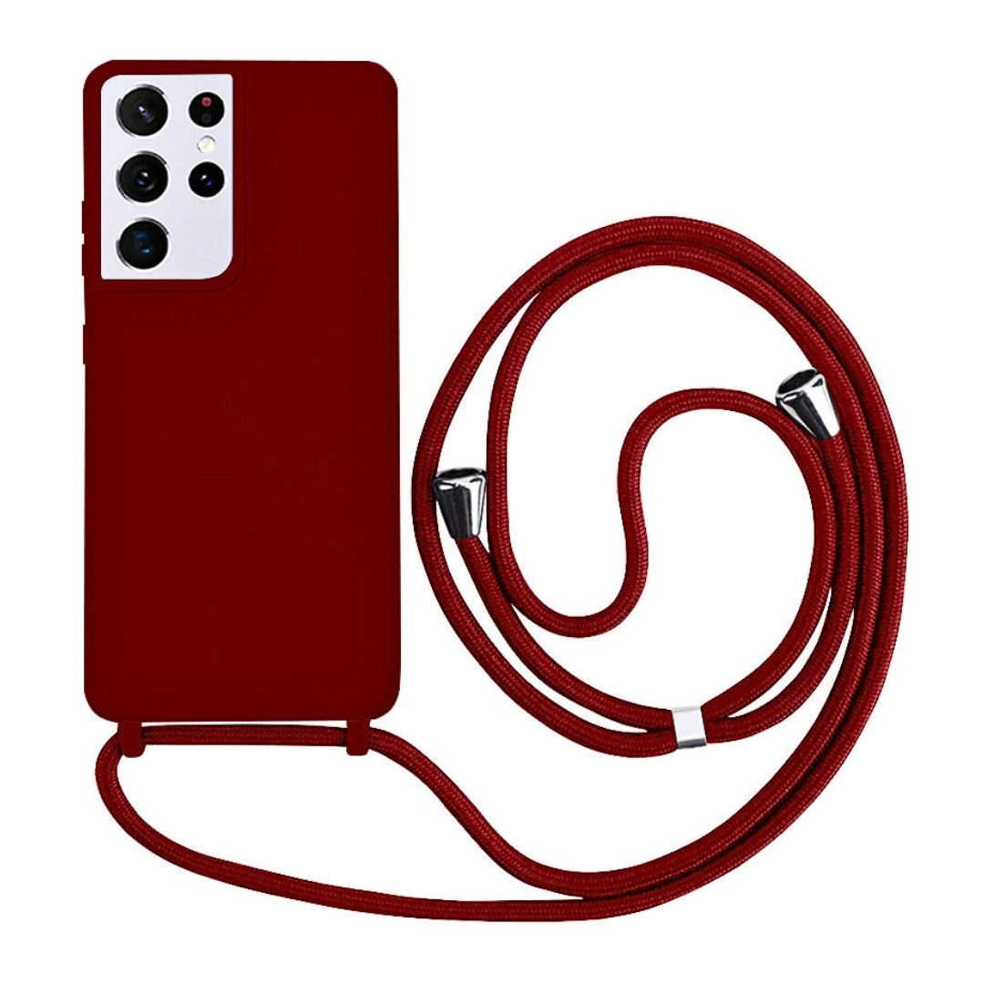 Capa com Alça Ajustável para Samsung S - Vermelho Dark