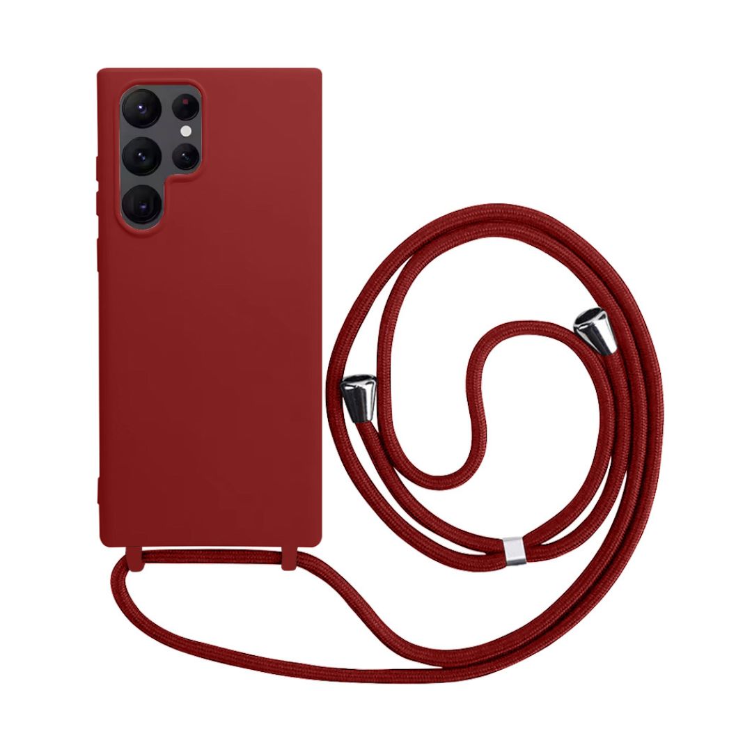 Capa com Alça Ajustável para Samsung S - Vermelho Dark