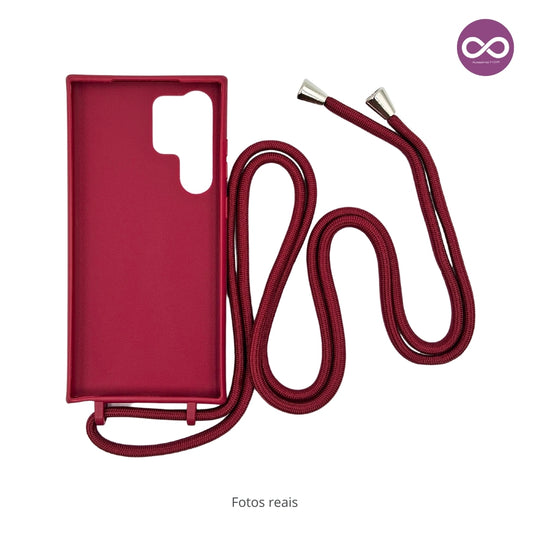 Capa com Alça Ajustável para Samsung S - Vermelho Dark