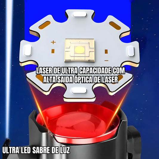 Lanterna Longo Alcance 2000m Com Foco Recarregável B-Max BM-8521