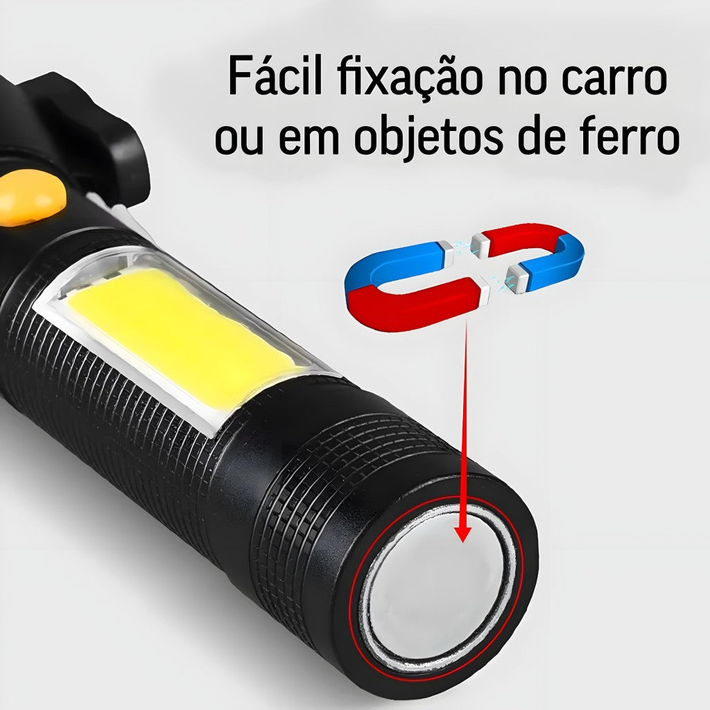 Lanterna Recarregável USB Alta Potência 450 Lúmens Inova KV-735