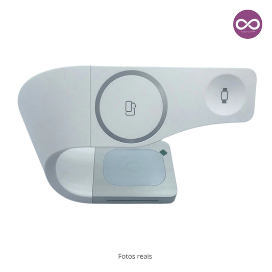 Carregador Moderno Indução sem fio 4 em 1 MagSafe para iPhone, AirPods e Apple Watch