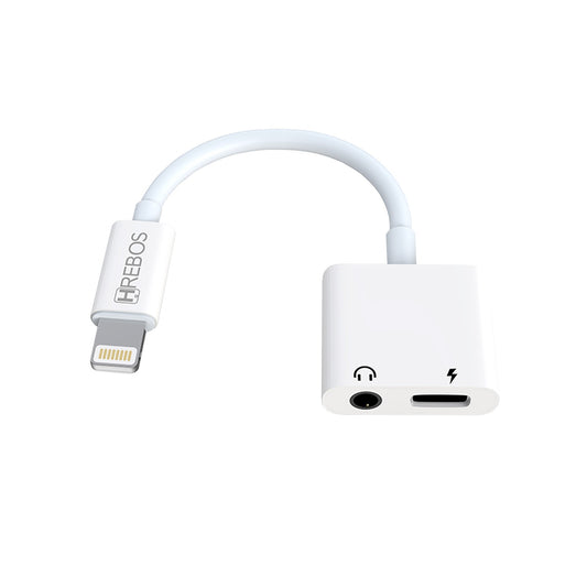Adaptador De Áudio 2 Em 1 Lightning E P2 Hrebos HS-318
