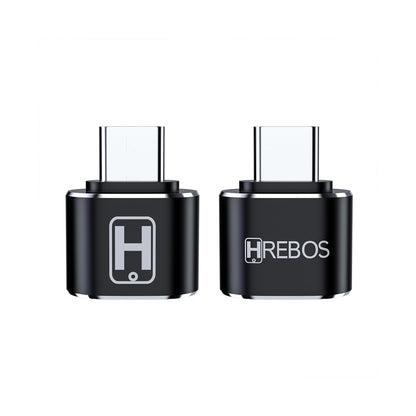 Adaptador OTG Tipo C Macho Para USB 2.0 Fêmea Hrebos HS-337