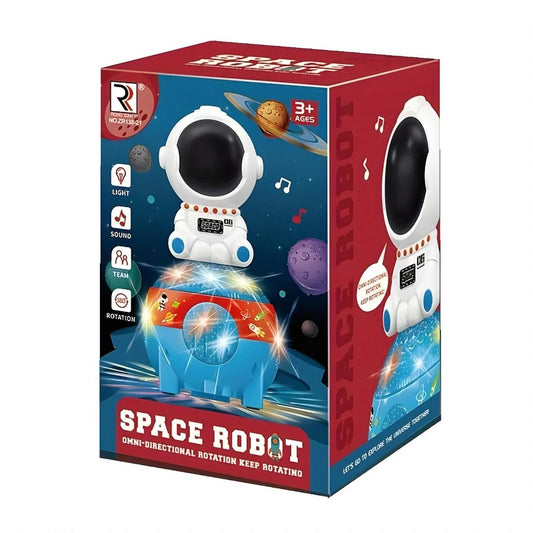Brinquedo Robô Astronauta Com Música E LED Rotação 360° ZR138-21