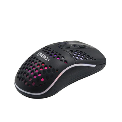 Mouse Gamer LED RGB 4 Botões 1200 DPI Hrebos HS-189