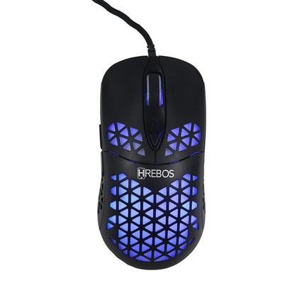 Mouse Gamer LED RGB 7 Botões 1200 DPI Hrebos HS-192