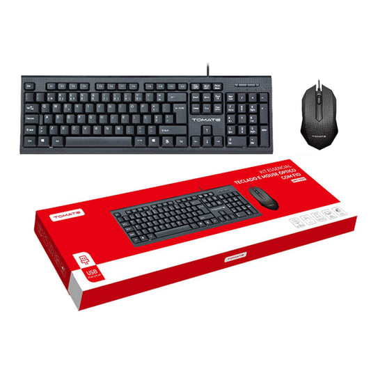 Teclado E Mouse Para Computador Com Fio Usb MKT01713